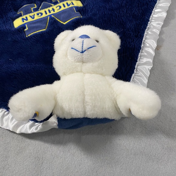 University Michigan Wolverines My Banky Baby Security Blanket Teddy Bear Plush - Picture 2 of 8